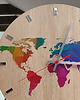 zegary Zegar  DĄB World Mapa Świata Czarna 33,5cm 1