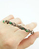 bransoletki wire wrapping Miedziana bransoleta mankietowa z agatami 7