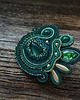 broszki Isobelle -zielona broszka soutache 5