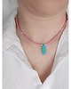 chokery Różowy naszyjnik choker z Howlitem 2