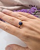 pierścionki - różne Pierścionek ze stali chirurgicznej z kamieniem naturalnym lapis lazuli 1