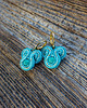 kolczyki soutache Malutkie turkusowe kolczyki sutasz 1