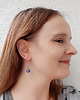 kolczyki wire wrapping Błękitne w siateczce - kolczyki (lub klipsy) 3