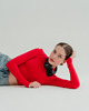 bluzki z długim rękawem damskie Longsleeve do jogi damski VOGUE - lipstick red 2