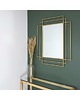 lustra stojące i wiszące Lustro Art Deco Złote Prostokątne 70x97 cm 1