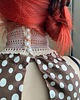 chokery Beżowy koronkowy retro naszyjnik z piękną broszą 7