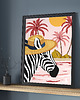 plakaty Plakat Zebra w kapeluszu na tropikach 5