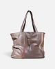 torby na ramię Shoper bag brązowa torba z pomarańczem 2