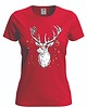 t-shirt damskie Koszulka damska Świąteczny jeleń 4