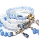 bransoletki z kamieni naturalnych Ice blue and white /27.04.2023/ -  set zestaw bransoletek 2