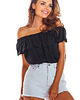 topy damskie Bluzka hiszpanka B288 czarny 1