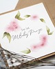kartki scrapbooking Kartka na ślub rustykalna Różowe kwiaty i listki 1
