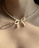 chokery Choker z hematytem kokardka 2