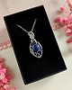 wisiory Naszyjnik Lapis Lazuli stal chirurgiczna wisiorek handmade wirewrapping 1