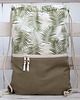 plecaki Plecak worek z zielonej bawełny, elegancki workoplecak damski z lnu i bawełny 1