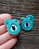 kolczyki soutache Turkusowe oko - kolczyki soutache 1