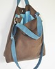 torby XXL Torba hobo XXL - brąz, turkus 2