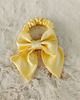 gumki do włosów Gumka jedwabna, scrunchie, frotka z kokardą cytrynowa aura 2
