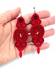 kolczyki soutache Alia czerwone długie wieczorowe kolczyki sutasz z kryształkami 1