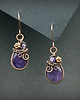 kolczyki wire wrapping Kolczyki z ametystem 4
