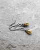 kolczyki wire wrapping Złote krople   - kolczyki 3