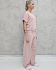 komplety damskie Chiara oversizowy komplet bezrękawnik i spodnie wide leg Powder Pink 1
