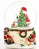 dekoracje świąteczne Kula śnieżna z Mikołajem i choinką 14,5x10,5x9,5 cm pozytywka 2