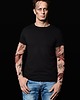 t-shirty męskie Czarny t-shirt męski z tatuażami Bloody Spiders 3