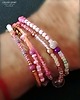 naszyjniki - inne Boho minimalistycznie na różowo dwa naszyjniki handmade pink seed beads 7