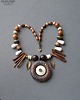 wisiory Wisiorek w kolorach ziemi w stylu boho z ręcznie wypalanej ceramiki handmade 6