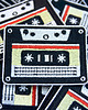 naszywki na ubrania Naszywka naprasowanka KASETA MAGNETOFONOWA termoprzylepna haft 7,4 x 5,3cm 3