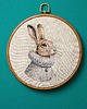Ozdoby na ścianę Sir Rabbit,  haft w oprawie 20 cm 7
