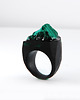 pierścionek z żywicy Pierścień z malachitem 2