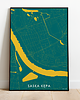 plakaty Mapa plakat - Saska Kępa - różne kolory 3