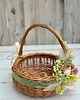 koszyki wielkanocne Wielkanocny koszyczek na święconkę, koszyczek z ceramicznymi kurkami 2