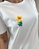t-shirt damskie Bluzka kwiatek Bianco 2