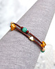 bransoletki z kamieni naturalnych AMBER & STONES bransoletka  z bursztynami i minerałami 5