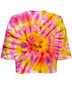 t-shirt damskie DR.CROW T-shirt Krótki CROP Tie Die Pink 1