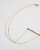 złote naszyjniki 16k Gold Plated Horizontal Bar Necklace 2