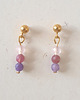 kolczyki z kamieniami Kolczyki mini turmalin różowy, ametyst, kwarc różowy 1
