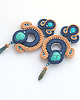 kolczyki soutache Turkusowa jesień 2