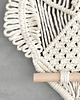 makramy Duża Sowa Makrama z Długim Ogonem Elegancka Dekoracja Boho 80 cm 3