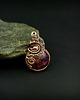 wisiory Wisiorek z fioletowym agatem wire wrapping 9