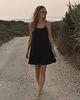 sukienki mini damskie Summer Breeze Black / sukienka z muślinu z głębokim dekoltem na plecach 1