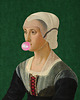 tapety i naklejki ścienne Lucrezia with bubble gum - tapeta 1