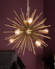 lampy wiszące Lampa wisząca, dekoracyjna Sunlight Gold, metal, 50x50x50 cm 1
