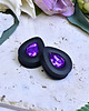 biżuteria różna Tunele do uszu łezki 10-100mm ze szklanym kryształkiem #027 Purple 3