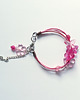 bransoletki na sznurku Bransoletka - Różowe motyle - sznureczki 1