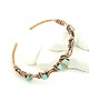 bransoletki wire wrapping Ozdobna bransoleta mankietowa z amazonitem 1