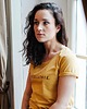 t-shirt damskie T-shirt musztardowy ABSOLUTNIE. 1